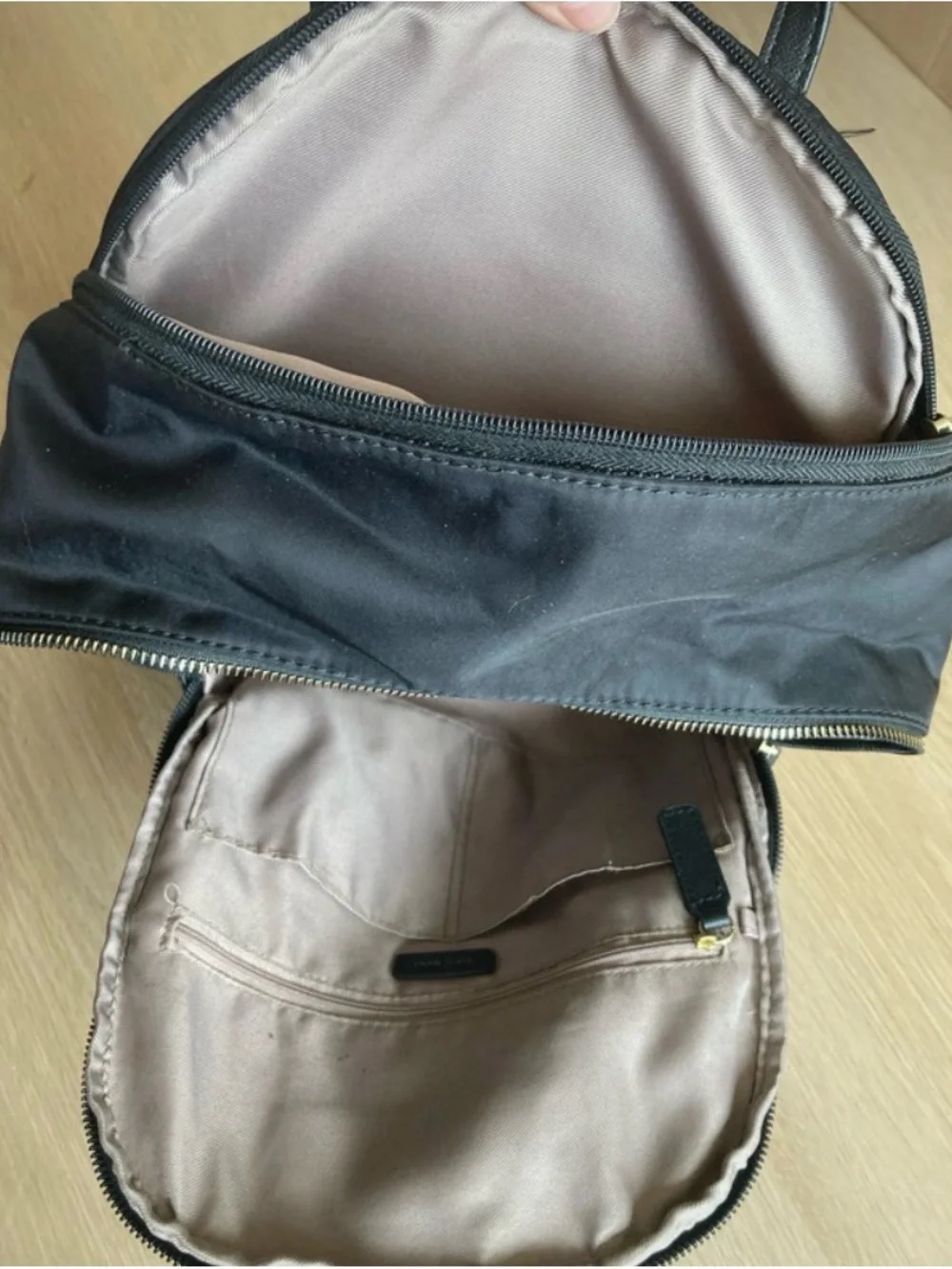 Black Backpack with Front Pockets